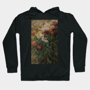 Chrysanthemums in the Garden at Petit-Gennevilliers by Gustave Caillebotte Hoodie